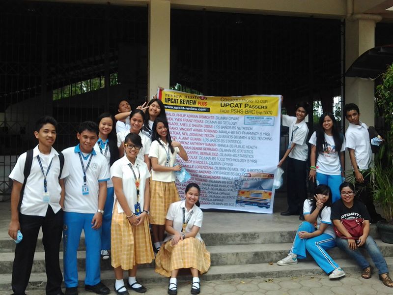 review masters upcat passers from pshs-brc